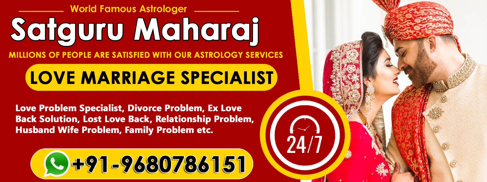 World Famous Astrologer Satguru Maharaj Ji +91-9680786151